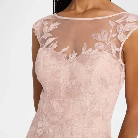 Rickie Freeman for Teri Jon Sleeveless Embroidered Floral Applique Gown, NWT - Picture 4 of 4